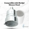 Replaceable Cartridge for Shofyd Purifying Shower Head Filter for Hard Water | 5 Adjustable Spray Settings with Powerful Water Purification for Hard Water & Chlorine Removal - Image 2